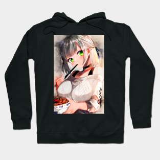 Shirogane Noel Anime Watercolor Hoodie